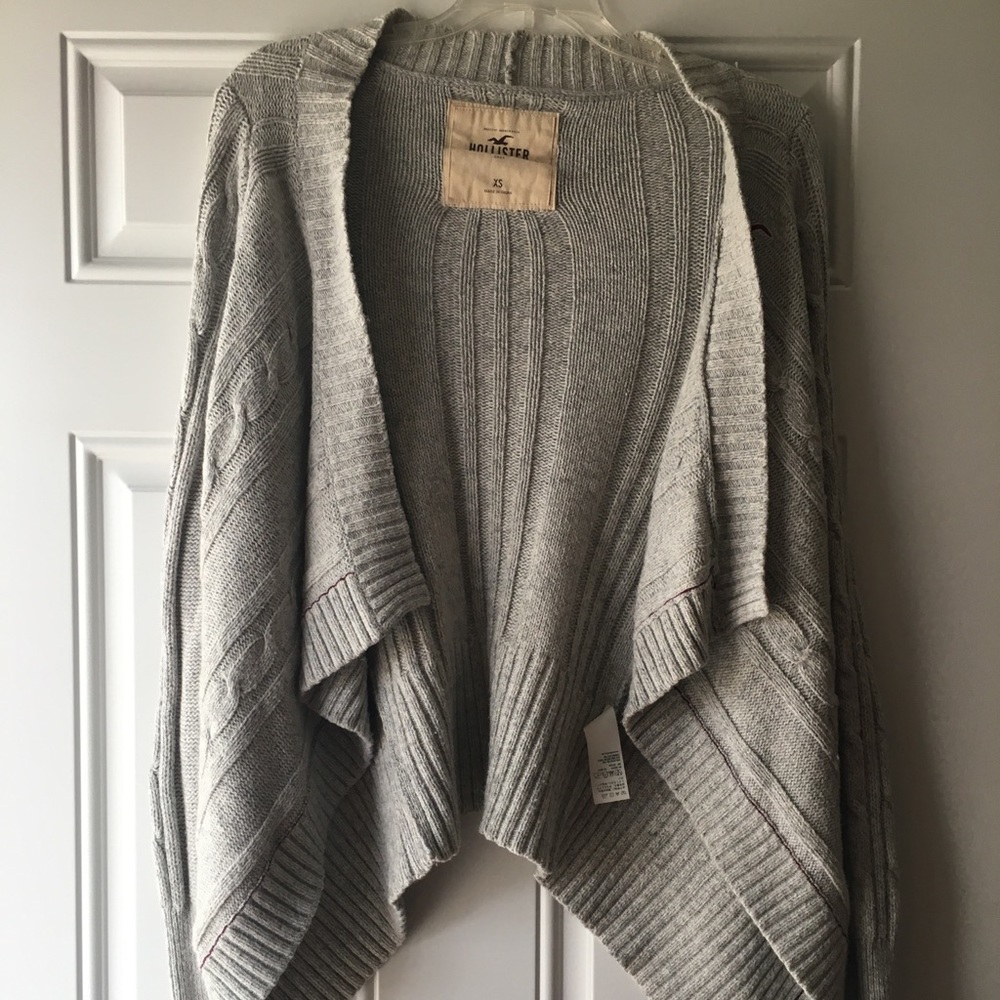 Gray Hollister Cardigan